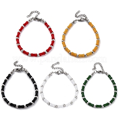 304 Edelstahl-Perlenarmbänder für Damen&nbsp;BJEW-M056-04P