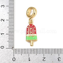 Europäische Anhänger aus Messing mit rotem Emaille&nbsp;KK-N271-38G