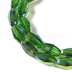 Chapelets de perles en verre électroplaqué&nbsp;GLAA-Q101-03B-AB03