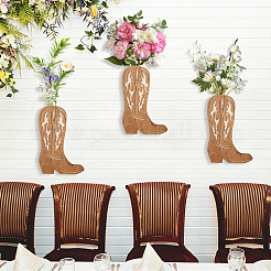 Vases en bois en forme de botte de cowboy&nbsp;AJEW-WH0886-71