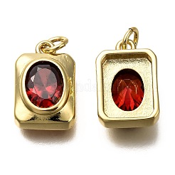 Micro en laiton de tonalité d'or ouvrent pendentifs de zircons&nbsp;ZIRC-H118-01G-A