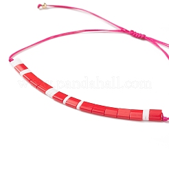 Gliederarmband aus Glassamen&nbsp;BJEW-JB08894-05