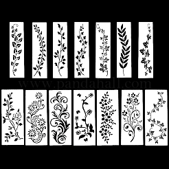 Pochoirs rectangulaires en plastique pour dessin et peinture&nbsp;DIY-WH20055-002A