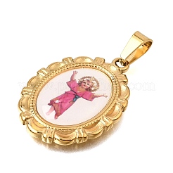 Ionenplattierung (IP) Religion 304 Edelstahl mit Epoxidharz-Anhängern&nbsp;SA-CBA7062-09G-03