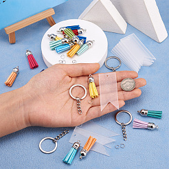 Kit de fabrication de porte-clés en fer à pompons&nbsp;DIY-TA0009-41