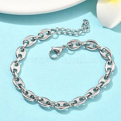 Pulseras de eslabones de acero inoxidable 304&nbsp;BJEW-B169-02P