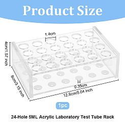 Portaprovette da laboratorio in acrilico da 5 ml a 24 foro&nbsp;DIY-WH0430-386B