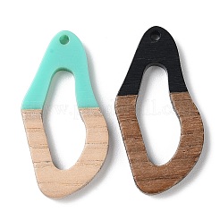 Pendentifs en résine opaque et bois&nbsp;RESI-I051-01