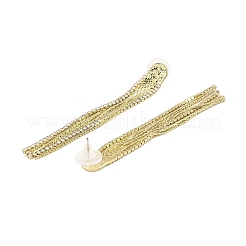 Orecchini con nappe a catena con zirconi cubici&nbsp;EJEW-P236-03G
