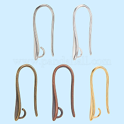 60pcs 5 ganchos de pendiente de latón de 20.5x8.5x2.5 colores para diseños de aretes&nbsp;KK-SP0002-50