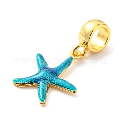 Charms pendenti europei smaltati in ottone&nbsp;KK-M247-11G-01