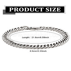 1 Stück kubanische Gliederkettenarmbänder aus 304 Edelstahl für Männer und Frauen&nbsp;BJEW-LP0001-13B-P