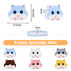 Perline focali in silicone ecologico per uso alimentare 12 pz 6 colori&nbsp;SIL-HY0001-21
