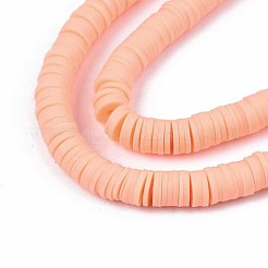 Flache runde handgemachte Fimo Perlen&nbsp;CLAY-R067-8.0mm-13