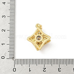 Pendenti girevoli in ottone con micro pavé di zirconi cubici trasparenti&nbsp;LS-KK-F905-23G-03