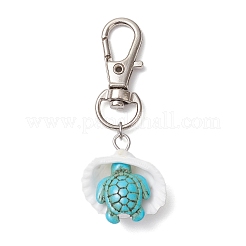 Decorazioni pendenti con stelle marine sintetiche turchesi&nbsp;HJEW-JM03178