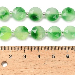 Gefärbt natürlichen weißen Jade Perlen Stränge&nbsp;G-C116-A181-01B