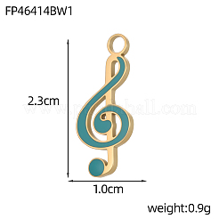 304 Edelstahl-Emaille-Anhänger&nbsp;STAS-OY013-62G