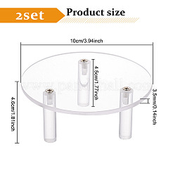 Runde Minifigurenständer aus transparentem Acryl&nbsp;ODIS-WH0002-52