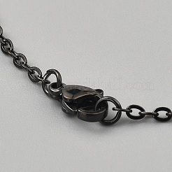 Collana pendente in ferro rivestito di ottone&nbsp;NJEW-WH0026-03EB