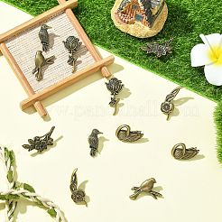 12 Stück 6 Stile Zinklegierung Anstecknadelrücken für Kleidung&nbsp;JEWB-CJ0003-25