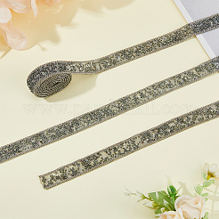 Strass- und Glasperlen sowie Panzerkettenband aus Eisen&nbsp;DIY-WH0349-222