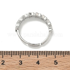 Anelli di regolazione in ottone con zirconi cubici micro regolabili in ottone&nbsp;RJEW-C163-16P