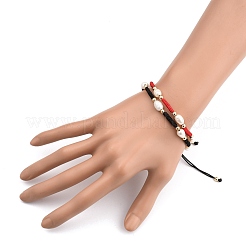 Ensembles de bracelets de perles tressées en fil de nylon réglable&nbsp;BJEW-JB05384