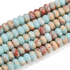 Synthetische Aqua Terra Jaspis Perlen Stränge&nbsp;G-P237-03