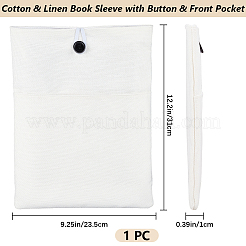 Custodia per libri in cotone e lino con bottone e tasca frontale&nbsp;ABAG-WH20005-14C-01