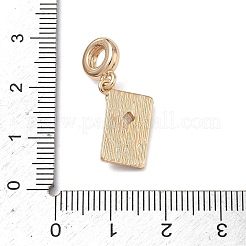 Tarot-Anhänger aus Messing mit Pavé-Fassung und klaren Zirkonia&nbsp;KK-C168-10G