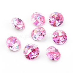 Cabochon in vetro con strass in vetro placcato oro e schiena a punta&nbsp;RGLA-J012-10mm-209LS
