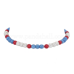 8 mm runde Wickelarmbänder aus Polymer-Ton mit Strassen&nbsp;BJEW-JB10480