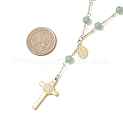 Colliers de chapelet ronds en aventurine verte naturelle&nbsp;NJEW-JN05574-03