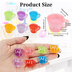 21pcs 7 couleurs pendentifs en résine transparente&nbsp;RESI-GL0001-09