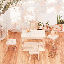 Mini chaises en bois&nbsp;DJEW-WH0042-03A