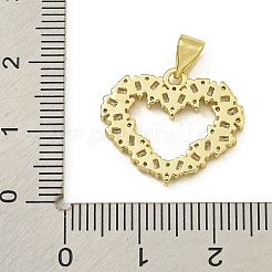 Ciondoli in ottone con placcatura a cremagliera con pavé di zirconi&nbsp;KK-U029-09G-01