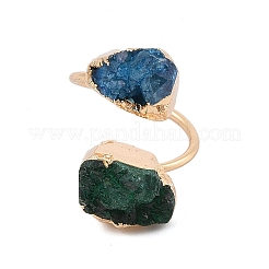Gefärbte natürliche Druzy-Achat-Fingerringe&nbsp;RJEW-N046-11G