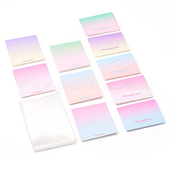 100 Stück rechteckige Displaykarten aus Papier mit Farbverlauf für Haarspangen&nbsp;CDIS-TA0001-32