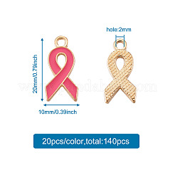 140pcs 7 pendentifs en alliage de couleurs&nbsp;ENAM-CD0001-13