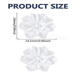1 par de pendientes de resina con forma de flor&nbsp;EJEW-LP0008-007