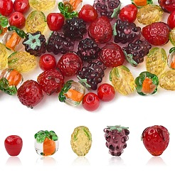 Perle di lampwork fatte a mano da 10 pz&nbsp;LAMP-YW0001-40