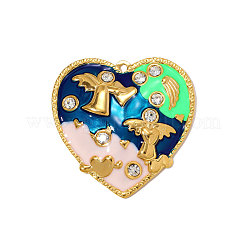 304 Edelstahl Kristall Strass Anhänger&nbsp;STAS-OY009-91G