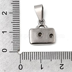 Colgante de acero inoxidable 304 con engastes de rhinestone&nbsp;STAS-B167-10P