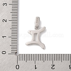 925 pendente in argento sterling con micro pavé di zirconi trasparenti&nbsp;STER-H117-01P-03