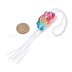 Pepitas bolsa de cristal de cuarzo natural adornos colgantes&nbsp;HJEW-JM01618