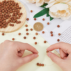 150 pièce de perles de rudraksha naturelles non teintes&nbsp;WOOD-DC0001-17