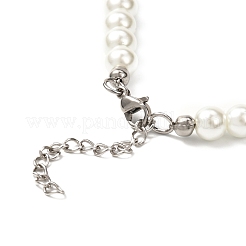 Collar de abalorios de vidrio&nbsp;NJEW-JN03733