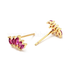 Aretes ovalados con circonitas cúbicas&nbsp;EJEW-G297-11G-01