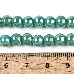 Undurchlässige Glasperlenstränge galvanisieren&nbsp;GLAA-T032-P6mm-AB12A